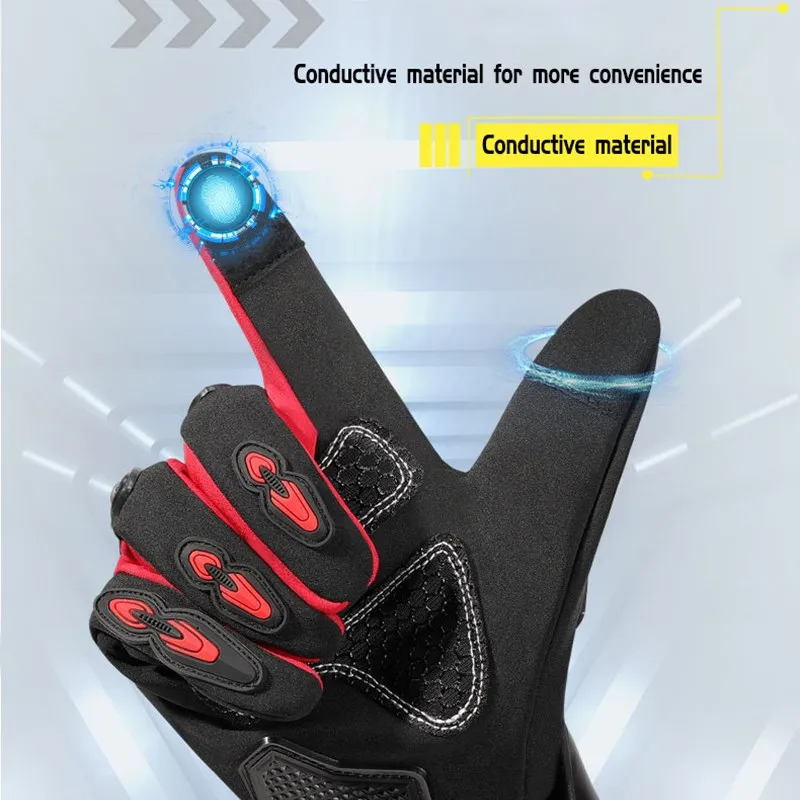 Winter Motorcycle Gloves Touch Screen Full Finger Outdoor Sports Steel Shell Protection Glove Riding Windproof Tactical Gloves