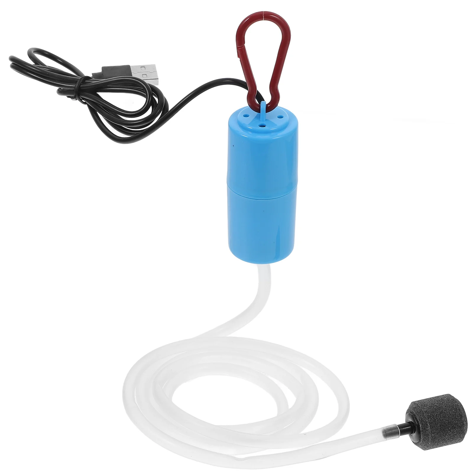 

Oxygen Pump Quiet Aerator for Fish Tank ABS Pumps USB Charging Small Portable Efficient Oxygenation Blue Color Air Pump Aquarium