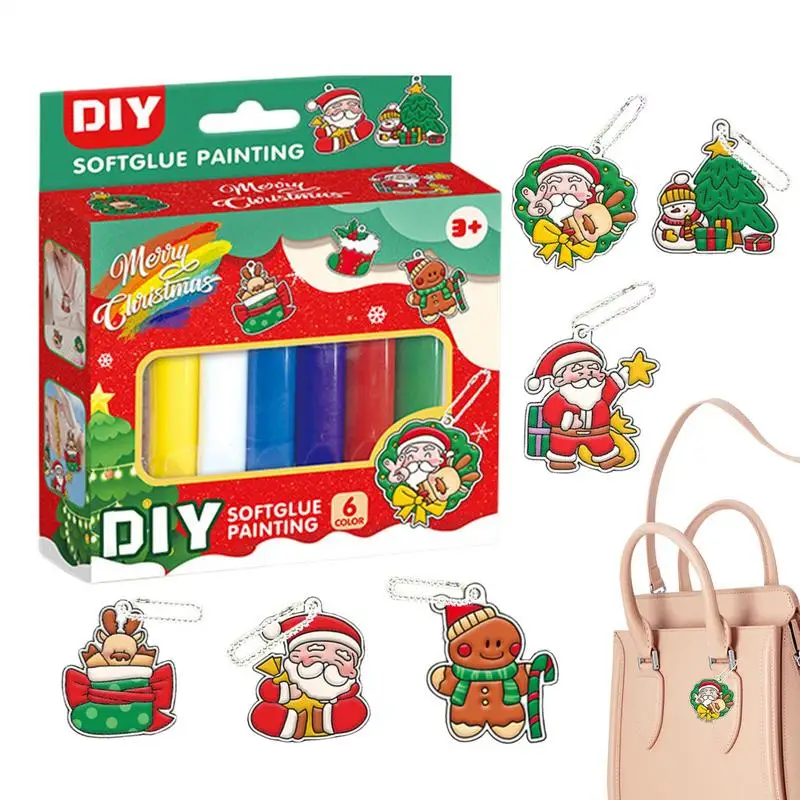 Christmas Arts And Crafts Set Crystal Painting Kit For Kids Christmas Tree Pendant Ornament For Winter New Year Wall Window Tree