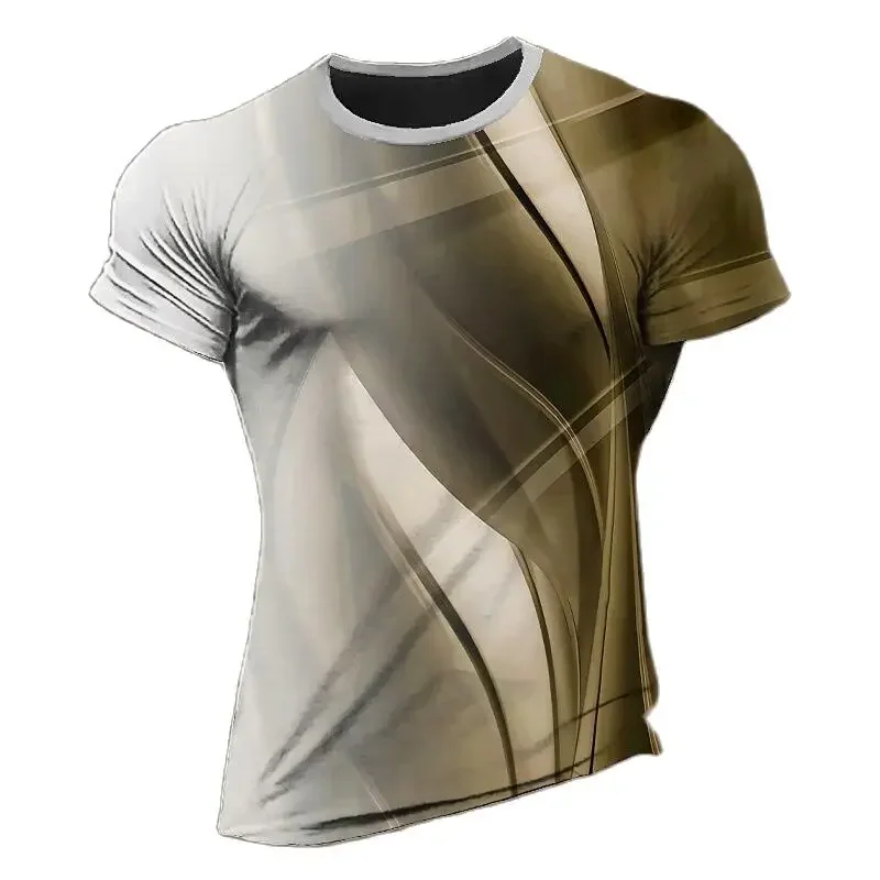 Summer Quick Dry Material Sports T-Shirts Outdoor Run Fitness Tracksuits Fashion O-neck T Shirt For Men Casual Breathable Tops