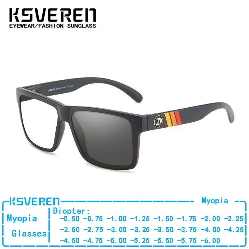 

Sport Square Photochromic Myopia Glasses For Men Outdoor Discolored Driving Near Sighted Eyewear Prescription Optical Eyeglasses