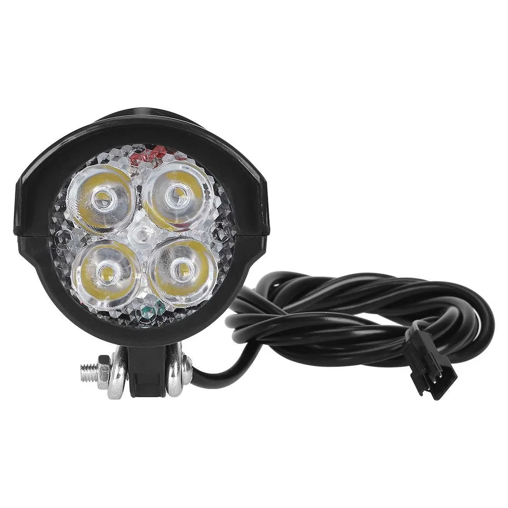 E-bike LED Light for Scooter and Motorcycle, Electric Bicycle Accessories, Horn, Wide Voltage, 2 in 1, 12V-72V