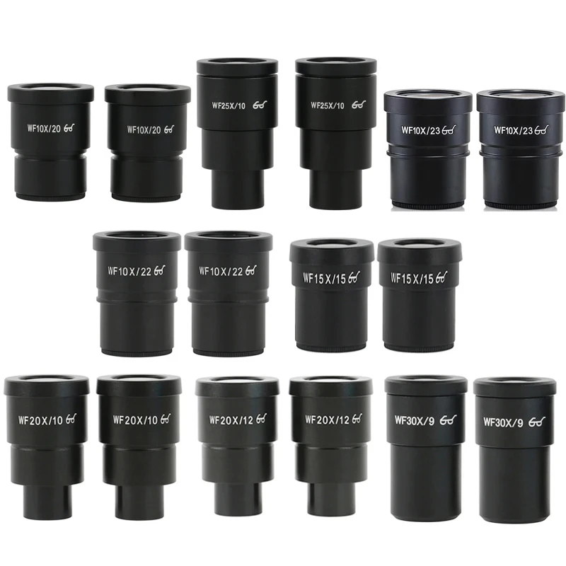 Ocular Grande Angular para Microscópio Estéreo Parte Wf10x Wf15x Wf20x Wf20x Wf20x Wf25x Wf30x Interface Grande Angular 30 mm 305 mm