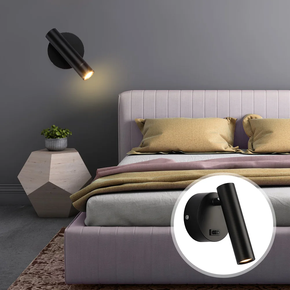 

Modern Minimalist Reading Wall Light LED Bedside Decor Craft Aluminum One head Bedroom nament Simple Style