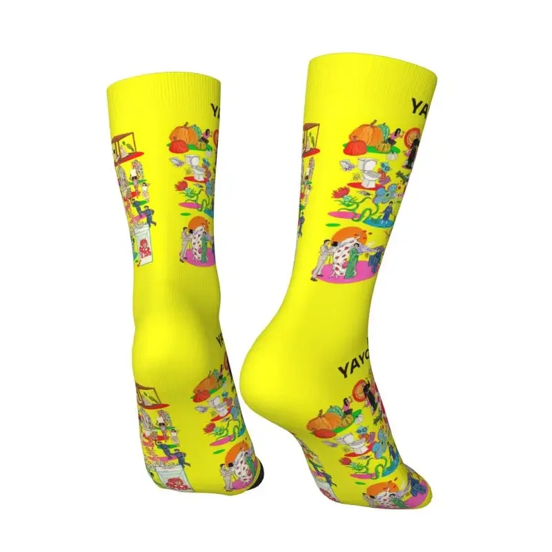 Kawaii Men's The World Of Yayoi Kusama Dress Socks Unisex Comfortable Warm 3D Print Japanese Artist Crew Socks