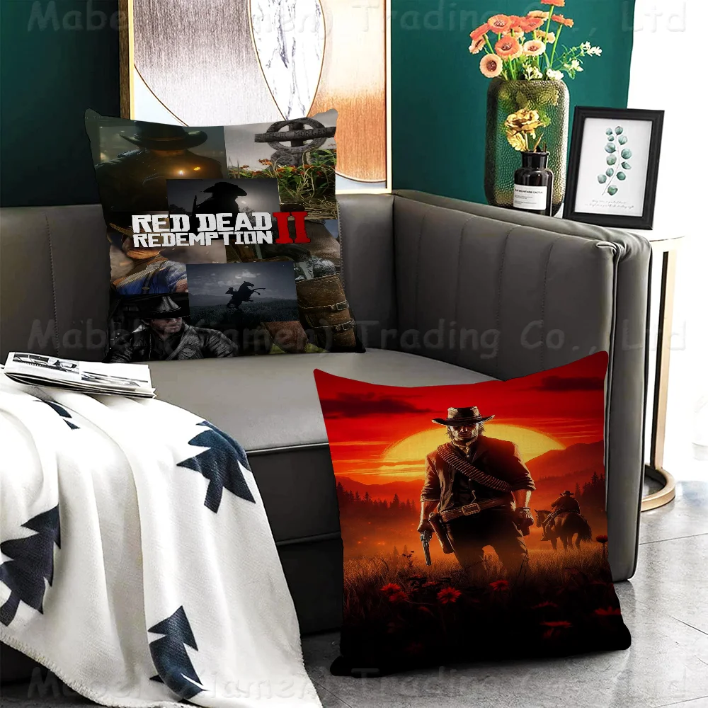 Red Dead Redemption 2 Pillow Cover Sofa Cushion Cover Home Room Decoration Children Gift