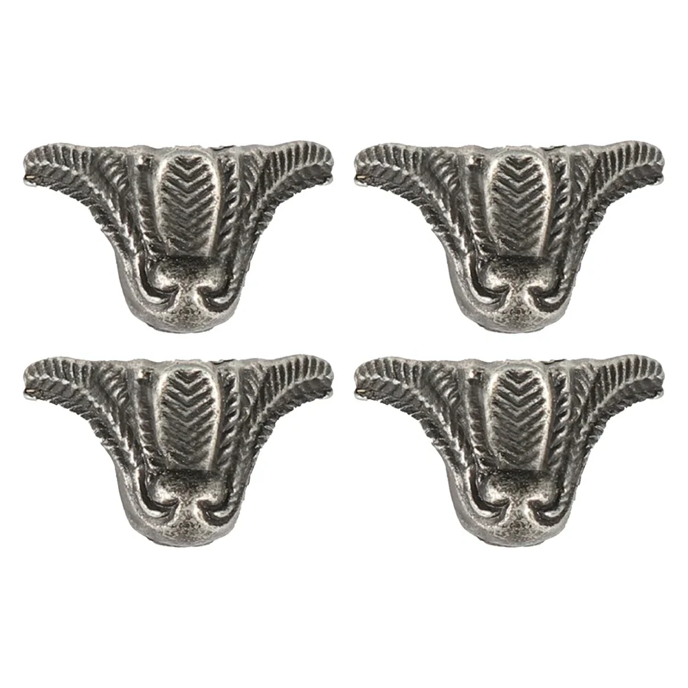 4/8/12PCS Antique Box Bracket Antique Corner Protectors Jewelry Box Decorative Leg Corner Bracket Wooden Case Feet Leg  ﻿ view 3