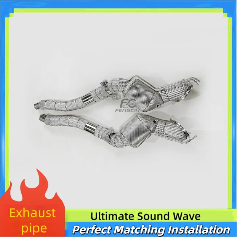 

High-flow Exhaust Downpipe for Ferrari 812 6.5L 2023+ Stainless Exhaust System and Heat Shield Sport Head Section Power Upgrade