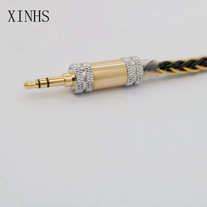 XINHS 8 Core Luminous Gem Single Crystal Copper Gold Plating+Five Elements OCC MMCX/0.78 2PIN/IE900 0.78 2Pin For Spartacus Bles