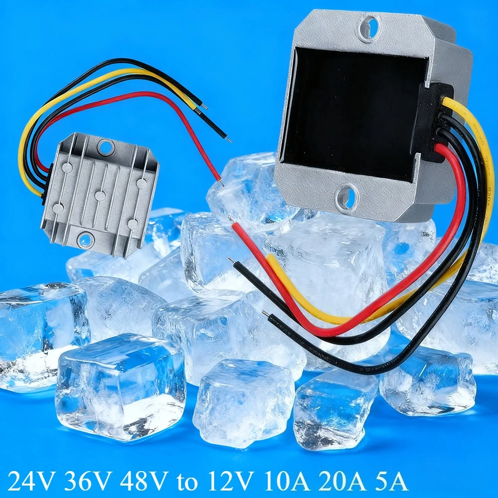 

Buck Car Golf Carts DC DC Converter 24V 36V 48V to 12V 10A 20A 5A Step-down Power Supply Voltage Regulator 72V-12V