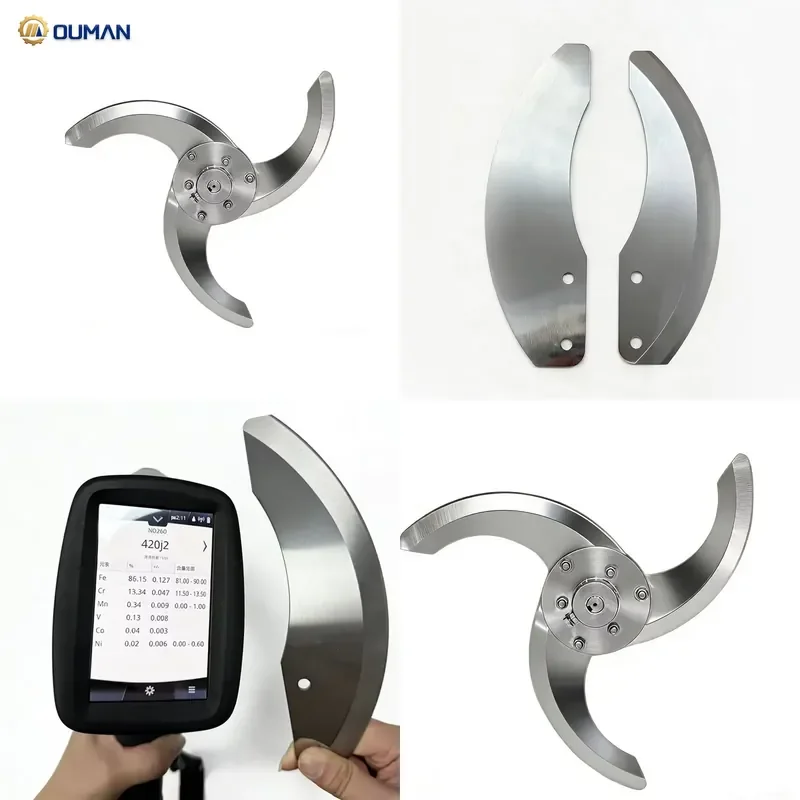 Custom Drawing Services Food Grade 440C Stainless Steel Industrial Blade for Meat & Vegetable Processing Cutting Machine