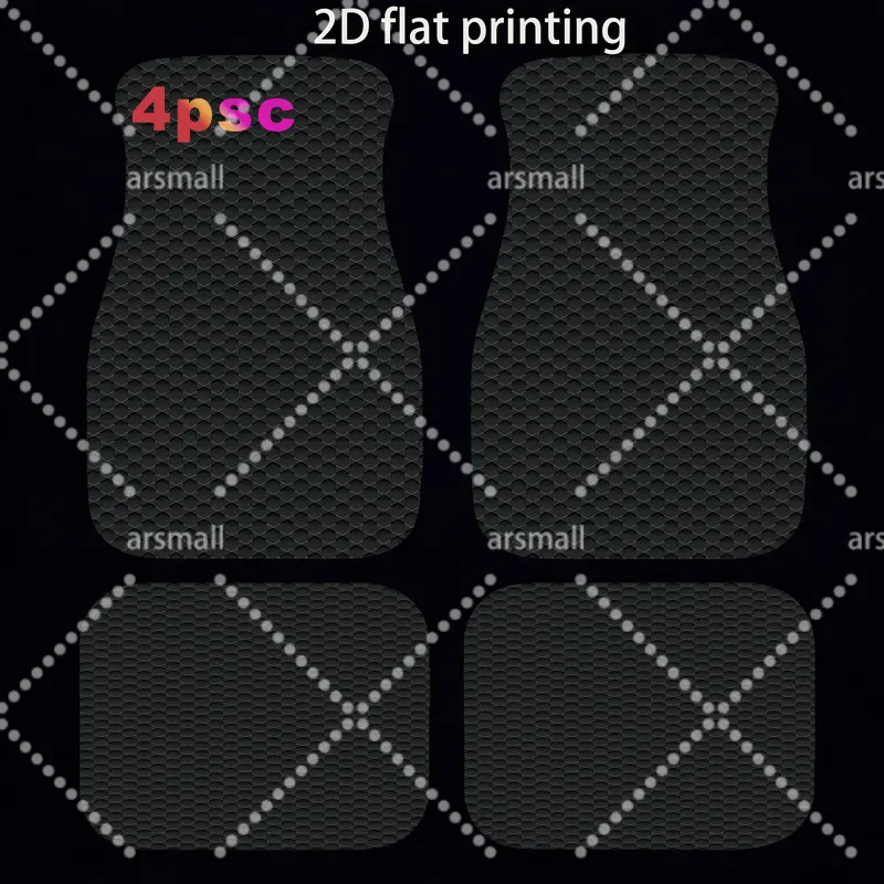 Set Of 4, Adorable Black Car Floor Mats With Calf Print Design, Complete Coverage For All Seasons, Easy To Clean Trunk Mats, XPE