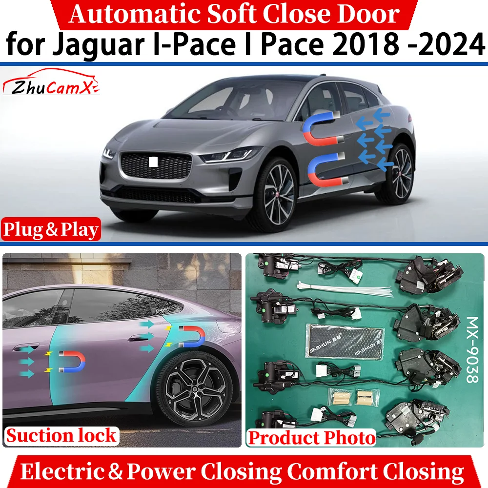 for Jaguar I-Pace I Pace 2018-2024 Car Automatic Soft Close Door Electric Power Comfort Closing Suction lock Quiet System