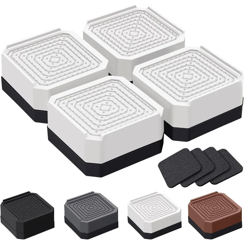 

Bed Risers and Furniture Risers, Heavy Duty Adjustable Lifting Blocks for Couches, Desks, and Chairs, Elevates 1.5 Inches, Holds