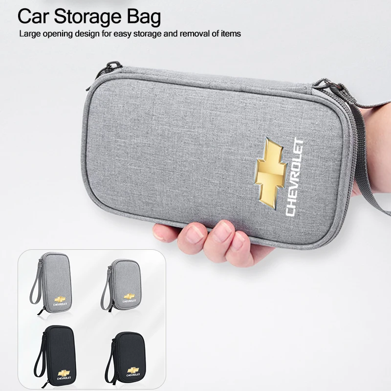 Bolsa de almacenamiento portátil para viaje en coche, bolsa para llaves, auriculares, tarjetas, para Chevrolet Cruze Captiva Lacetti Trax Spark Epica Matiz Onix SS Z71