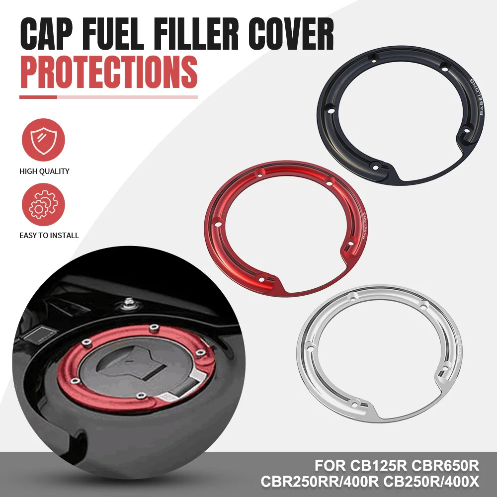 

For Honda CB125R CBR650R CBR250RR/400R CB250R/400X Motorcycle Cap Fuel Filler Cover Protections Fuel Tank Cap Protective Cover