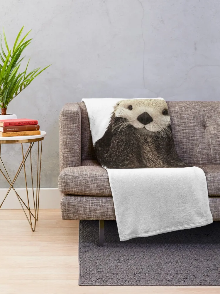 Otter Throw Blanket Retro Blankets