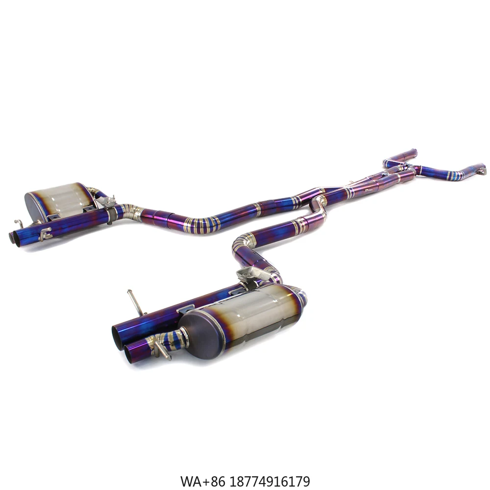 

Exhaust Valved Muffler Titanium Pipe For C63/C63S W205 4.0T 2015-2023 Auto Car Parts Catback Exhaust System