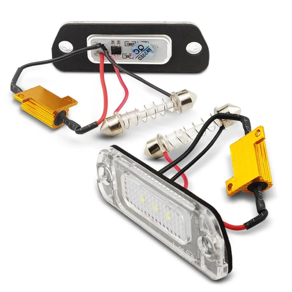 White LED License Plate Light 12V 5W 6500K for For MERCEDES For BENZ For ML GL R Series Vehicles Compatible Fit