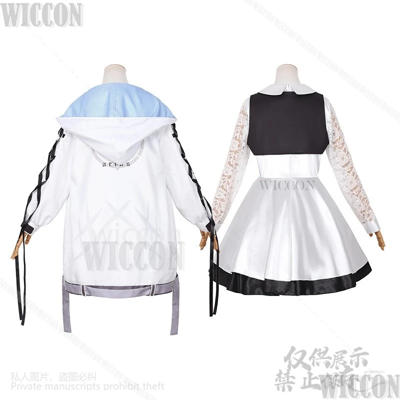 Hakari Atsuko Anime archivo azul disfraz Cosplay Sudadera con capucha vestido Lolita peluca Halloween Navidad lindas niñas mujer personalizado