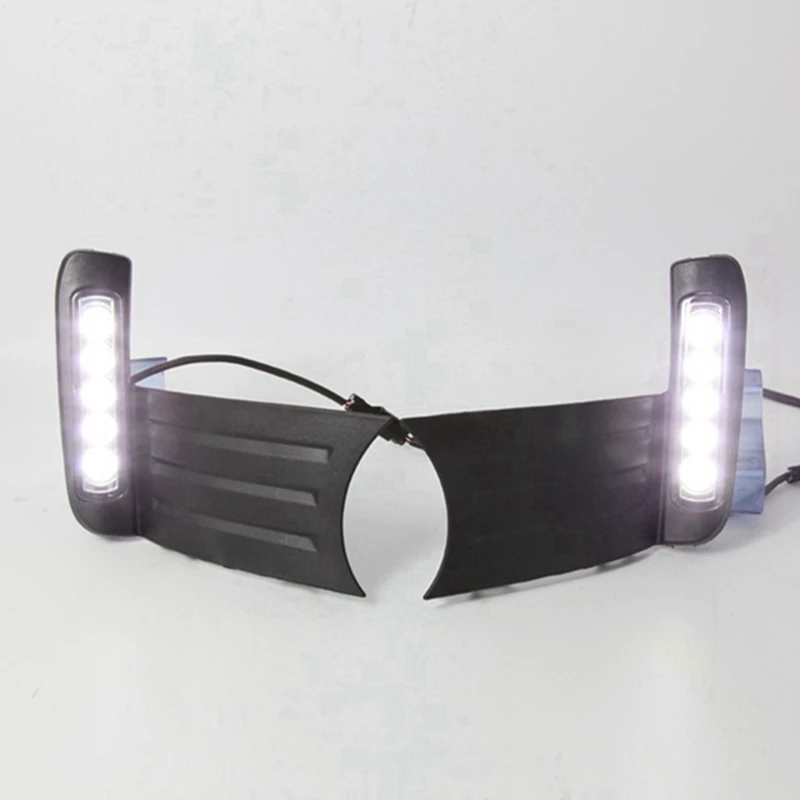 1 Pair DRL LED Daytime Running Light Driving Fog Lamp for Fit/Jazz 2011 2012 2013-A50M