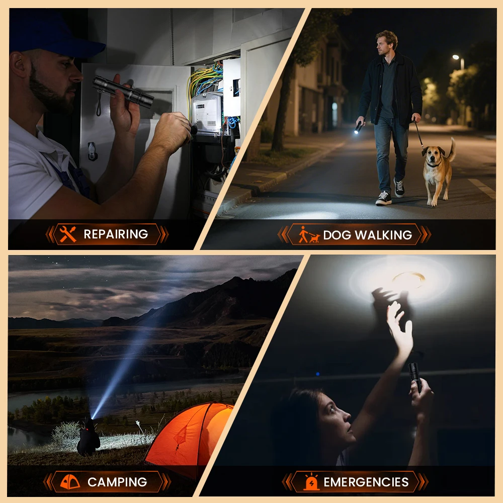 SOFIRN SK30 3000 High Lumen 6000K مصباح يدوي تكتيكي USB C 21700 شعلة جيب قابلة لإعادة الشحن مع مفاتيح ذيل مزدوج