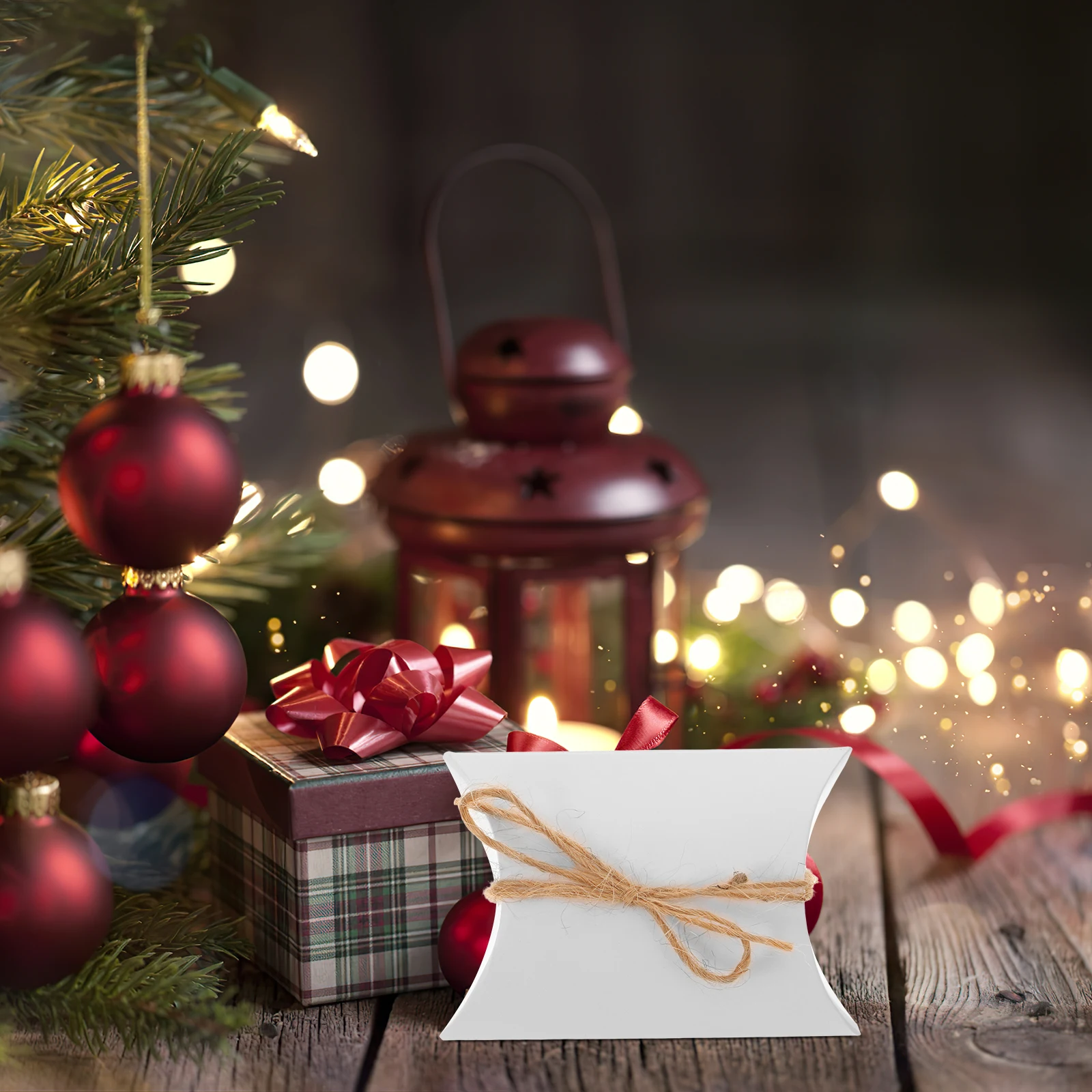 

120 Pcs Kraft Paper Gift Boxes White Cardboard Party Favor Containers Candy Bags Jewelry Packaging Holiday Decorations