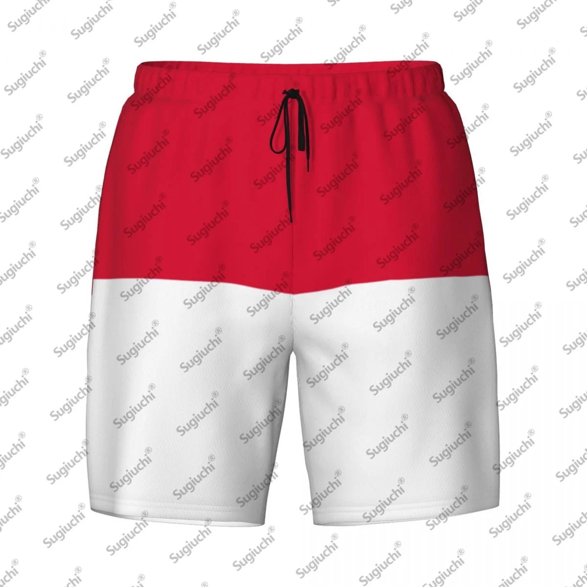 

2025 Мужские плавки с 3D принтом флага Монако, гавайский купальный пляж, 2 в 1, быстросохнущие летние шорты для плавания с карманами