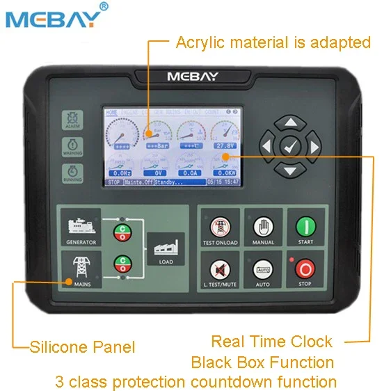 Mebay Panel kontrol Genset, Generator pengontrol DC92D ganti DSE7320