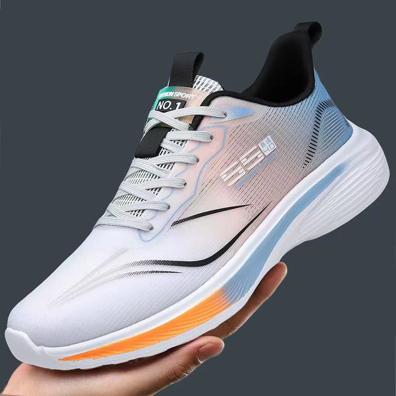 

2025 Summer New Men's Summer Air-cushion Running Shoes Breathable Shock-Absorbing Sports Training Tennis Shoes