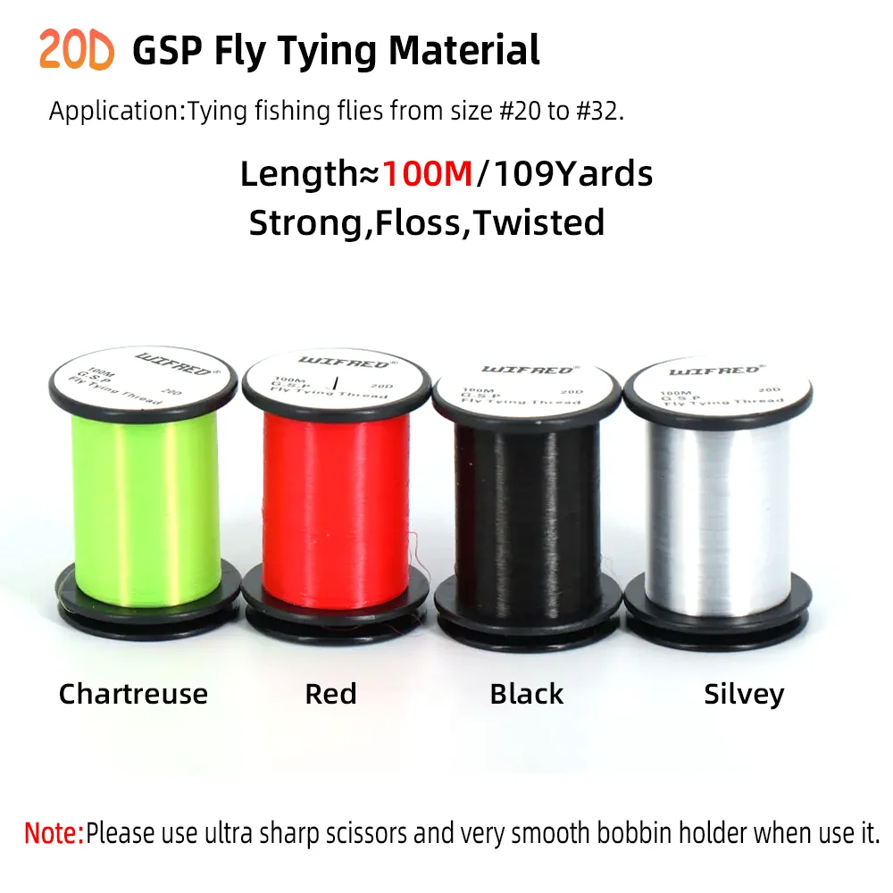 Wifreo 10D/20D/30D/50D/75D/100D/140D/200D GSP High Tensile Polyethylene Floss Line Fly Tying Material For Nymphs Dry/Wet Fly - view 3