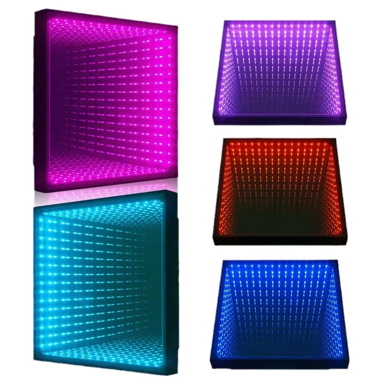 3d Led Dance Floor Infinity Mirror Abyss Wedding Stage DMX
