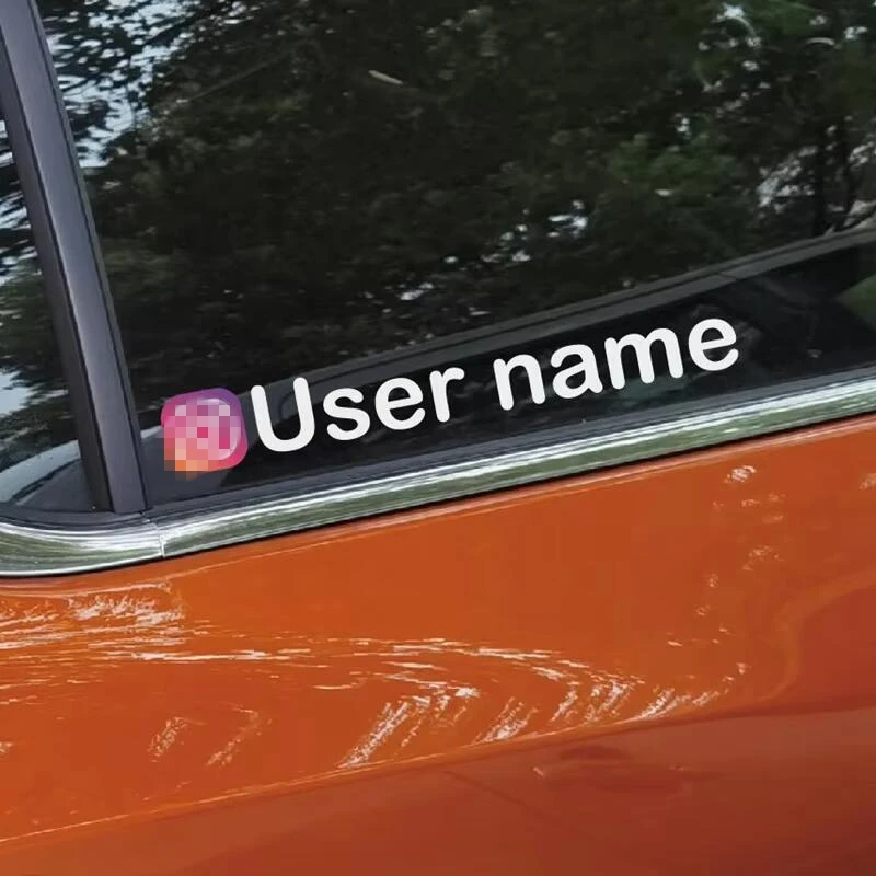 Personalized Custom Text For Instagram Username Waterproof Car and Motorcycle Stickers Decals