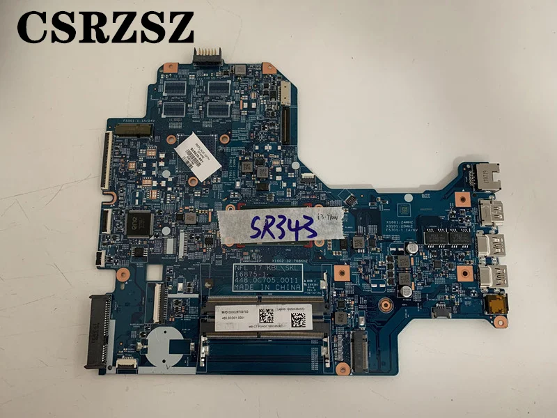 

CSRZSZ For HP Pavilion 17-BS Laptop motherboard with i3-7100u CPU 16785-1 448.0C705.0011 925625-601 Test work perfect