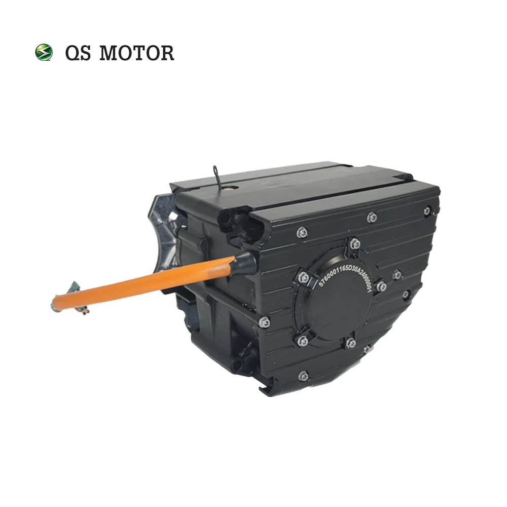 

QS MOTOR QSJ165D-30 3500 Вт QS165 72 В 30 ч V3 с кодором коробки передач 1:2,35 PMSM Двигатель среднего привода