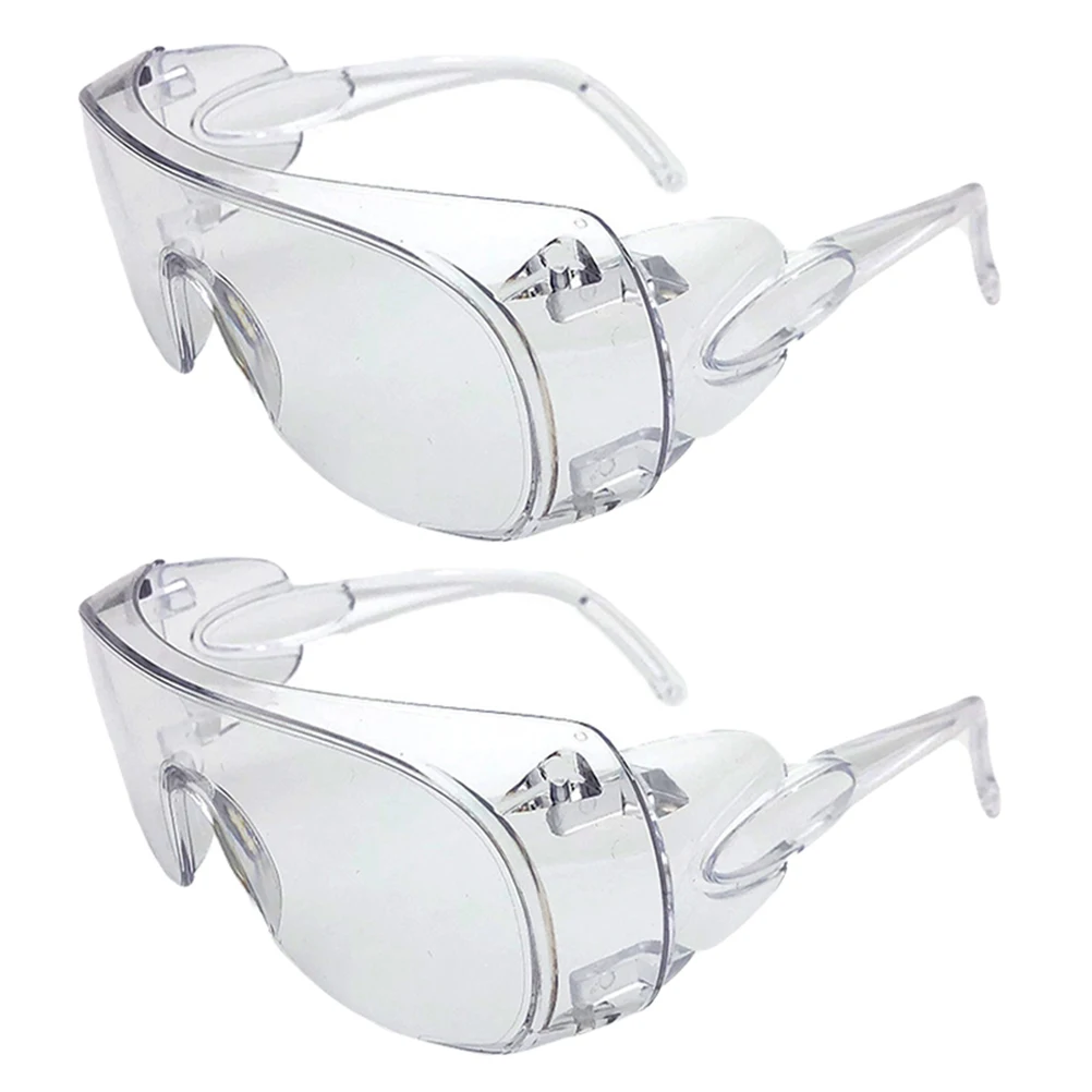 

2 Pair Cycling Goggles Dust proof Plastic Protective Anti scratch Lightweight Sports Sunglasses Riding Glasses Outdoor Eyewear