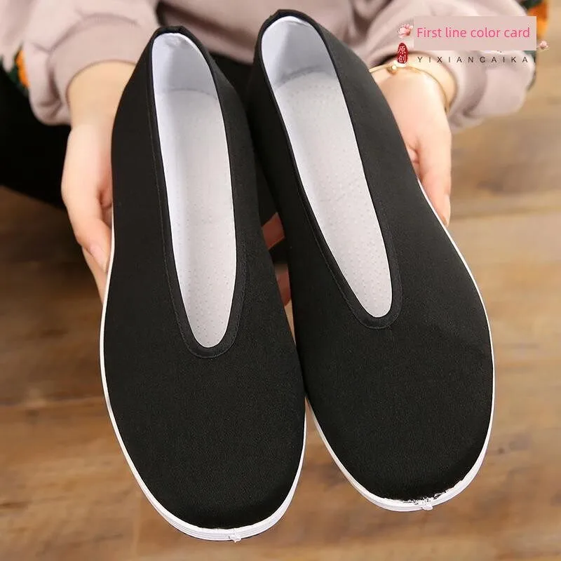 

Beijing Men's Canvas Shoes Slip-On Casual Work Shoes Soft Bottom Anti-Slip Breathable Lazy Dad Spring Autumn Seasonal