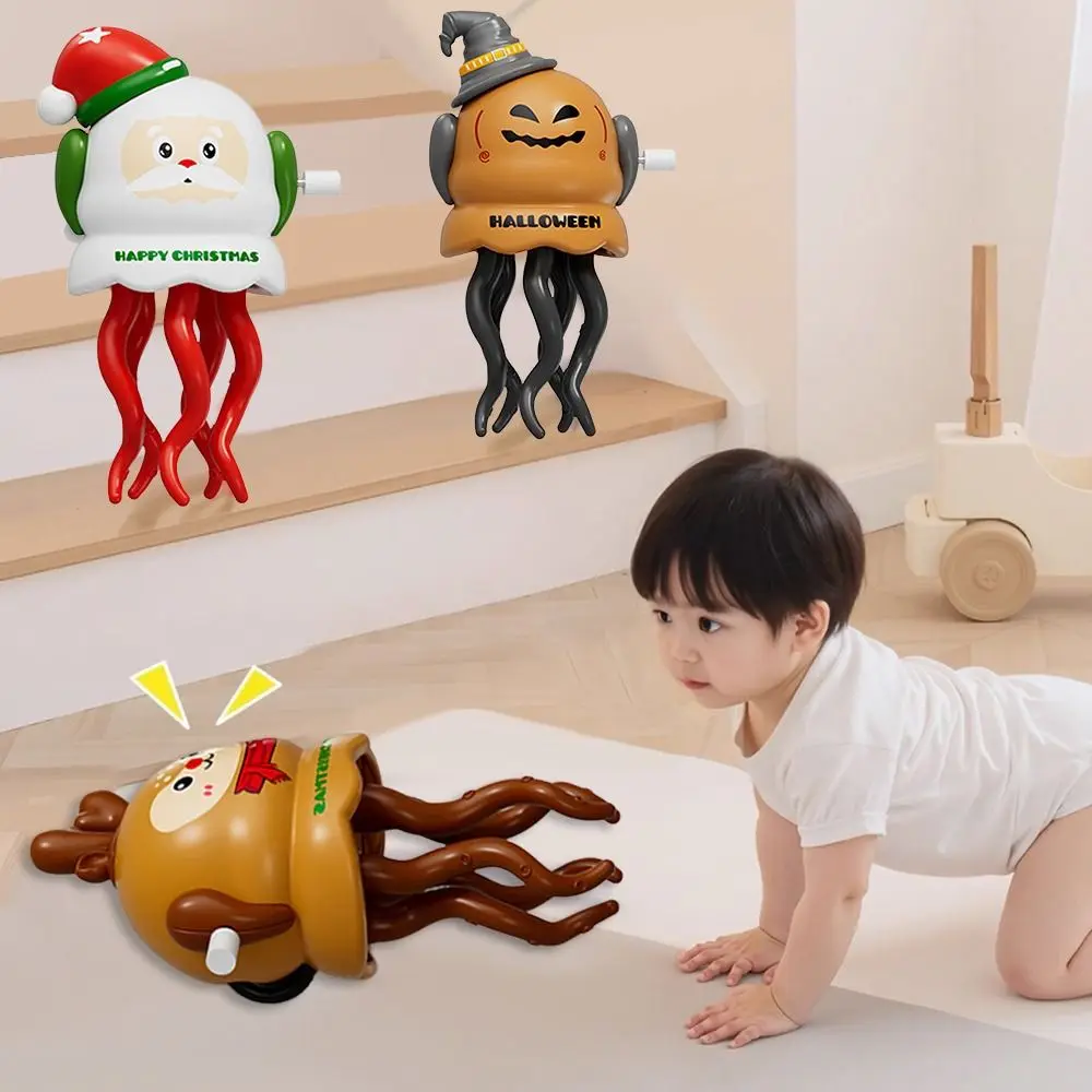 Elk Magic Dancing Octopus Toy Pumpkin Ghost Crawling Dancing Dancing Santa Claus Obstacle Avoidance Clockwork