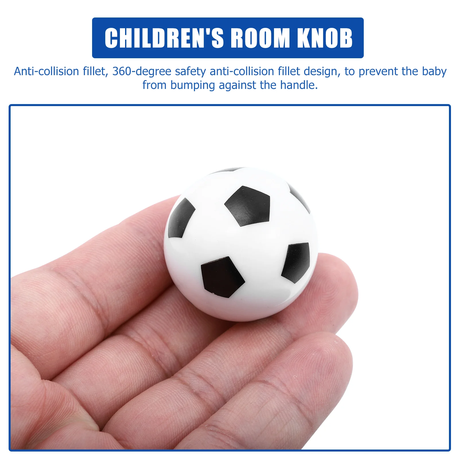 5 Pcs Football Handle Door Knob Drawer Pull Outdoor Cabinet Children's Room Abs Man