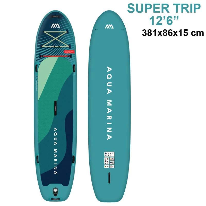 

12ft6in Family Size Inflatable SUP Board - 2-Person 430L Capacity Eco-Friendly with Complete Accessories