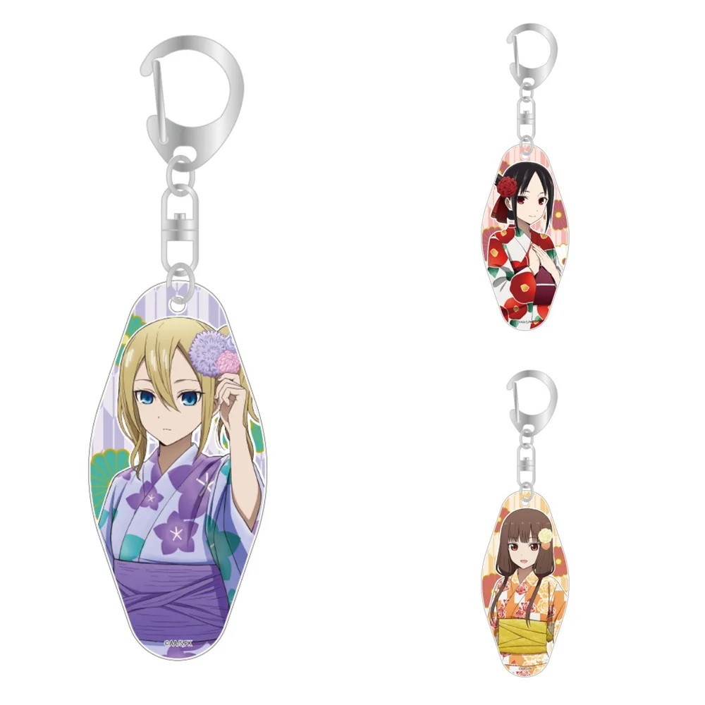 6CM Charm Anime Kaguya-sama: Love Is War Acrylic Keychain Model Cosplay Characters Ornament Accessories Goods Collection Gifts