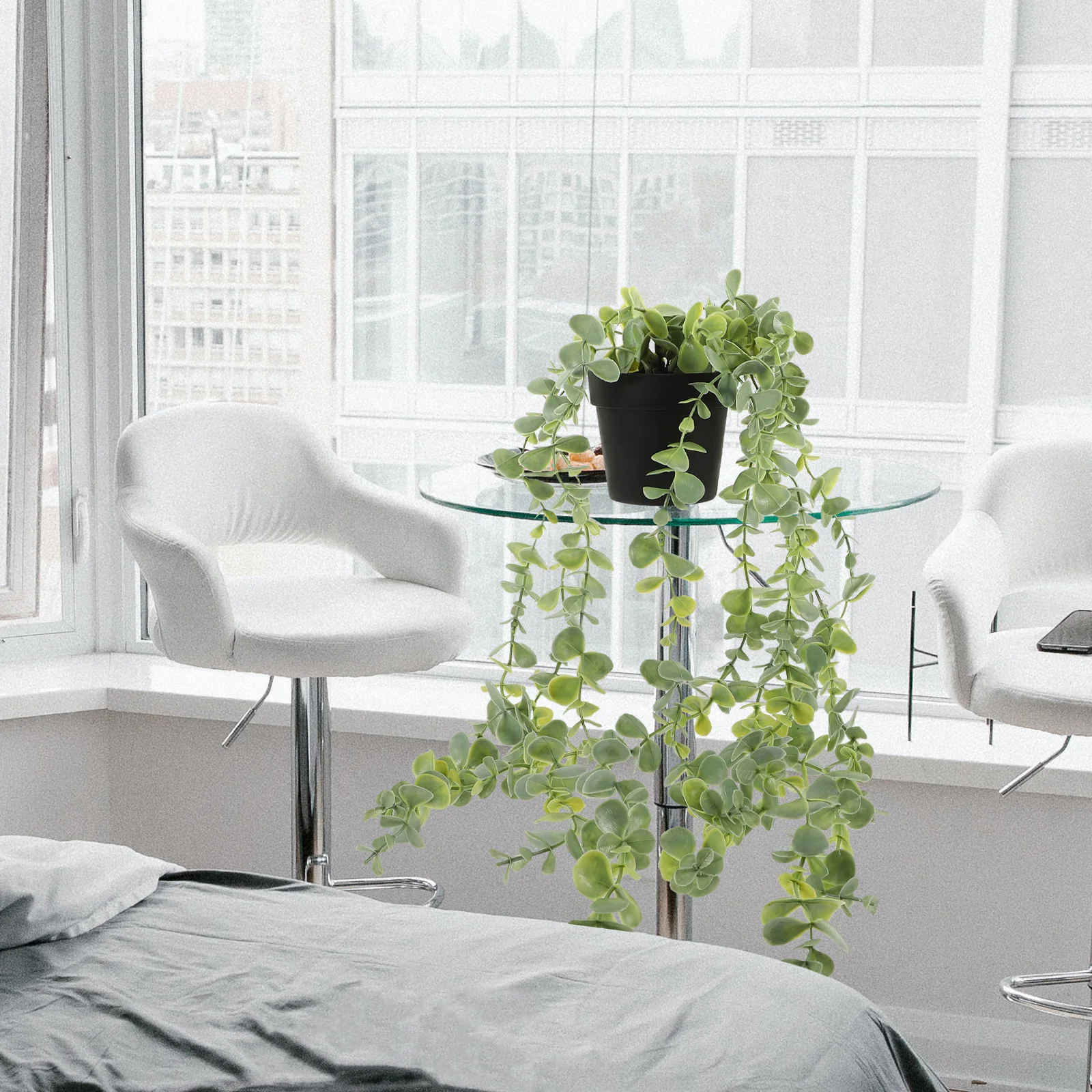 

Exquisite Eucalyptus Leaf Hanging Potted Plant No Hassle Maintenance Practical Long Lasting Home Activity Spot