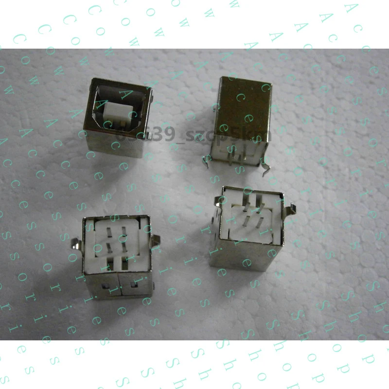 PP+ 10pcs USB Type B Female 4Pin DIP printer port D-shaped Vertical Socket Connector