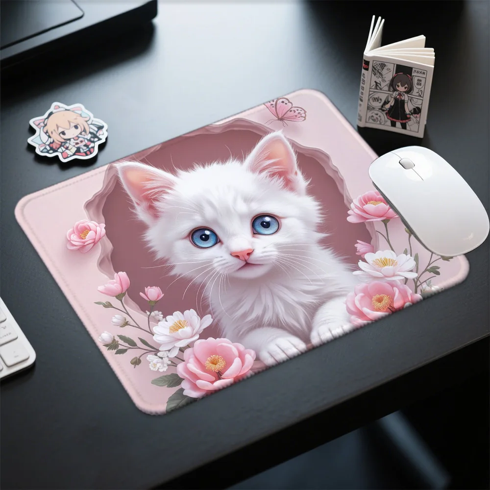 

Ducks and kittens Computer Mat Desk Accessories Pc Gamer Mousepad Company Game Mats Anime Mausepad Table Decoration