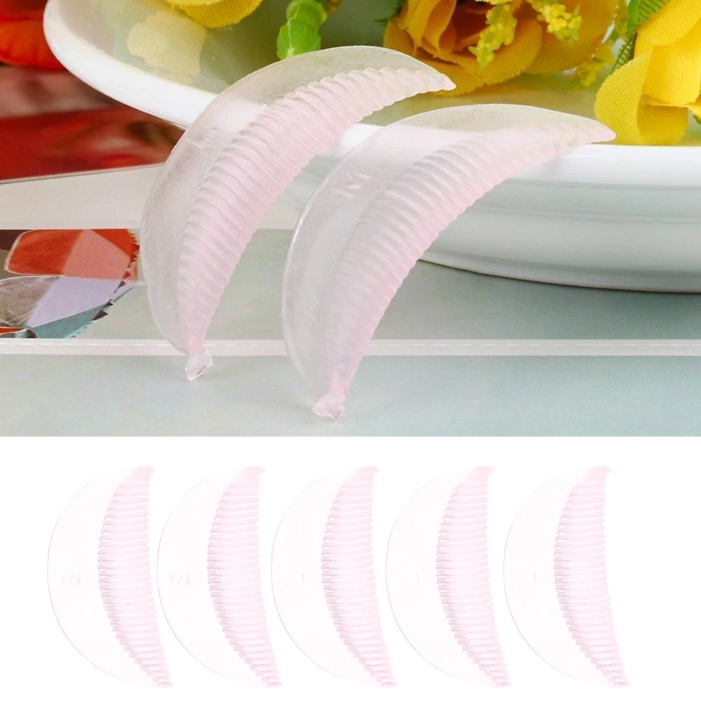 Almohadillas para permanente de pestañas, protector rizador reutilizable de silicona, diseño de ranura suave para pestañas más largas y gruesas, maquillaje para mujeres