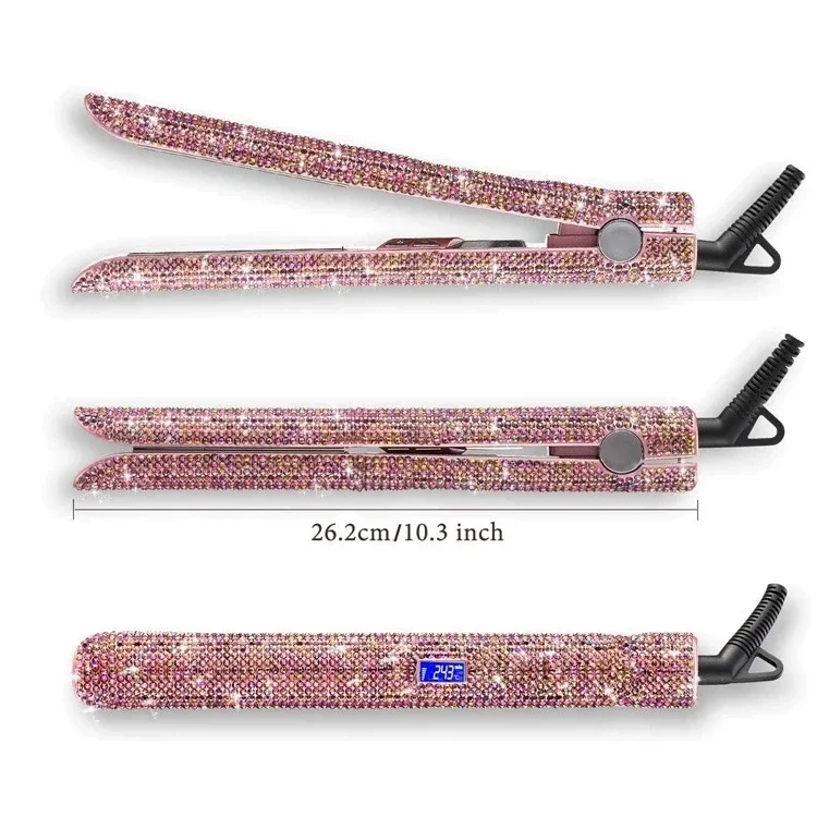 Crystal Diamond Hair Iron Flat Iron Hair Straightener Bling Shiny Fashion