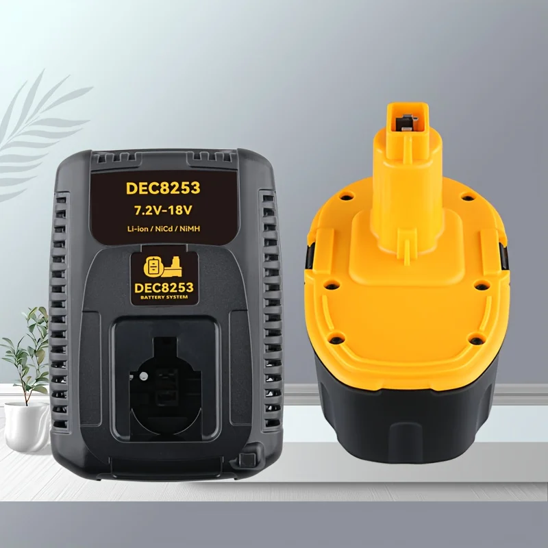 1Pack 18V 4800mAh Replacement For Dewalt 18V Battery XRP DC9096 DC9098 DC9099 DW9095 DW9096 DW9098 DE9038 With DC9310 18V Batter