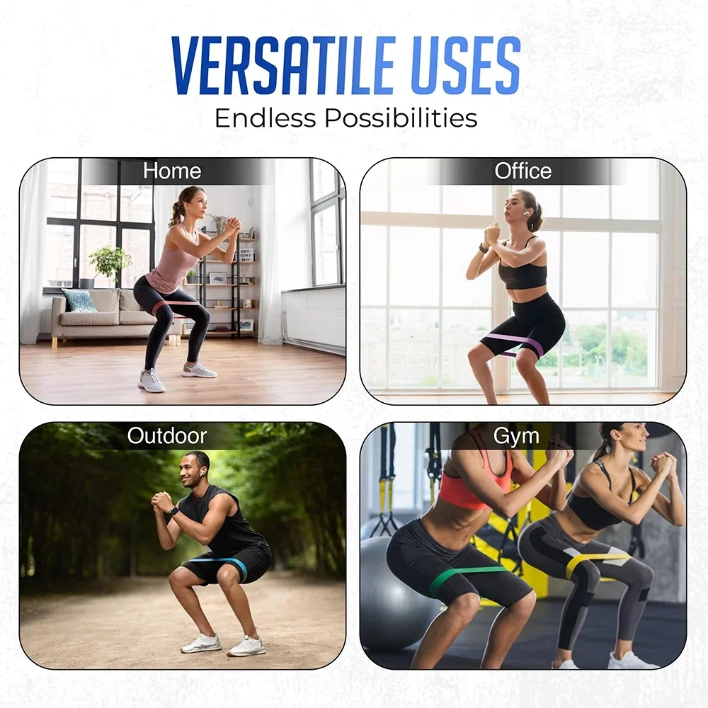Verschiedene Widerstandsbänder, Yoga-Band, Fitness-Übungsbänder, Hüft-Spannungsband, Bein-Squat-Tanz-Elastikband, Stretch-Band – Detail 4