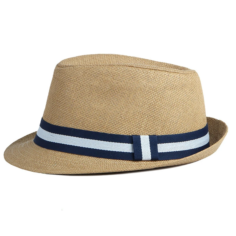 A new summer Fedora hat for the elegant Fashion gentleman Vintage white lady cream-above Jazz coast coast classical hat