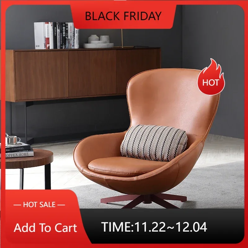 

Nordic Living Room Chairs Leisure Minimalist Designer Computer Leather Modern Egg Chair Person Cadeira Gamer Home Furniture